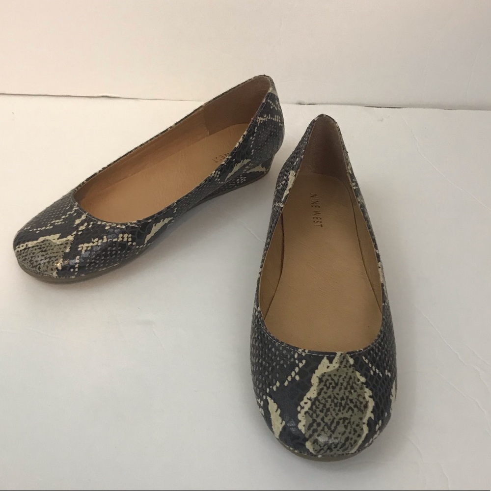 Nine West Snake print ballet flats